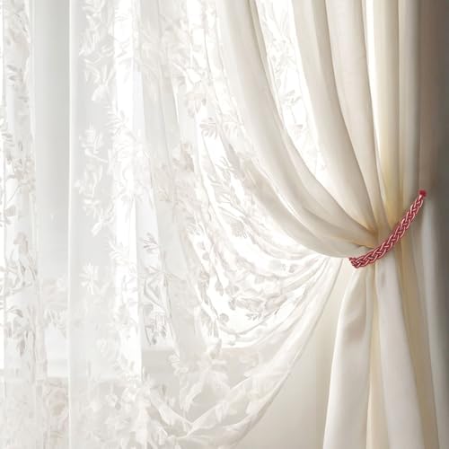 Uxcell 2 Pcs Light Pink Braided Curtain Tiebacks