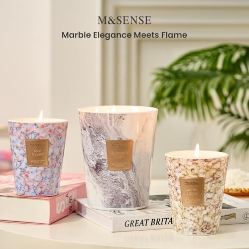MSENSE SolarFlowers Scented Jar Candle 35 Oz 150 Hours