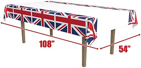 Beistle 2-Pack Union Jack Rectangular Tablecovers