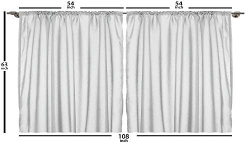 Lunarable Spa Curtains 2 Panel Set 108x63 White Umber Green
