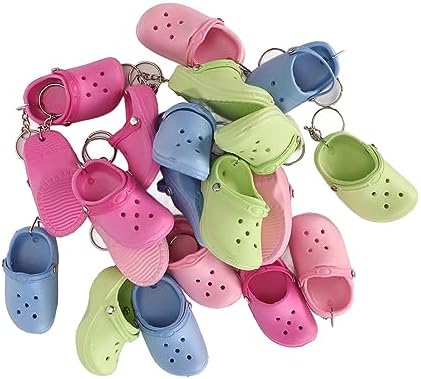 Silicone Slipper Key Chains 20pcs Pack Cute Decor