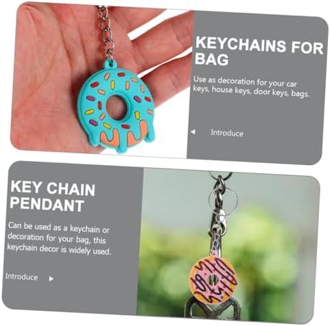 VICASKY 18Pcs Cute Donut Keychain Pendants
