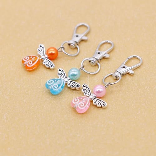 30 Pack Guardian Angel Keyrings Small Lucky Charms