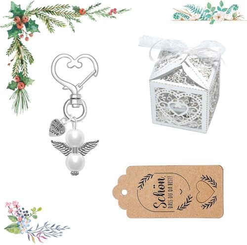 Pack Of 24 Wing Charm Keychains With Organza Bags