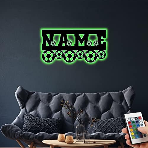 Personalized Football Wall Art with LED Light
