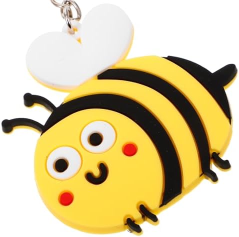 LUOZZY 40 Pcs Cartoon Bee Keychain Set Yellow