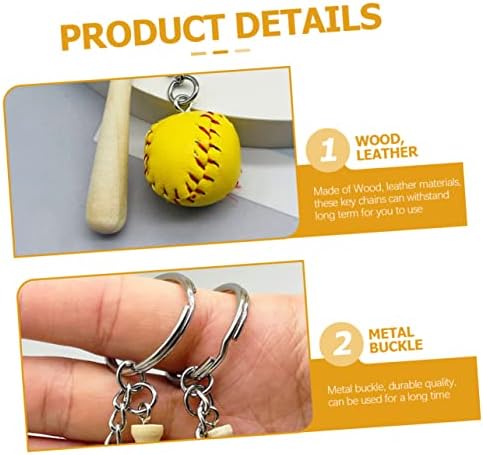 POPETPOP 16pcs Baseball Keychain Set for Boys Girls and Players