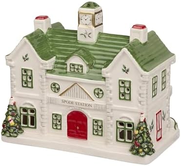 Spode Dolomite Christmas Village Set with LED Lighting