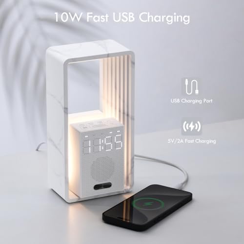 WILIT Digital Alarm Clock with Sunrise Light and White Noise
