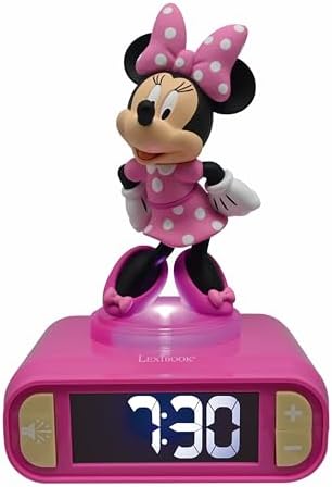 LEXiBOOK Disney Minnie Nightlight Alarm Clock