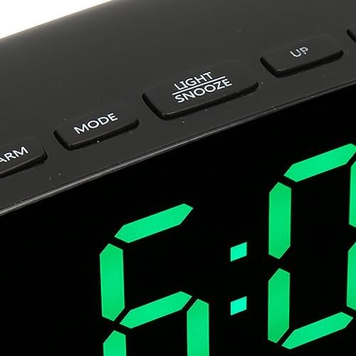 Pssopp LED Alarm Clock with Mirror and Voice Activation