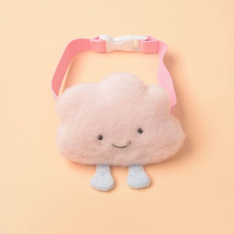 Cute Cloud Puffy Curtain Tieback 2pcs Pink