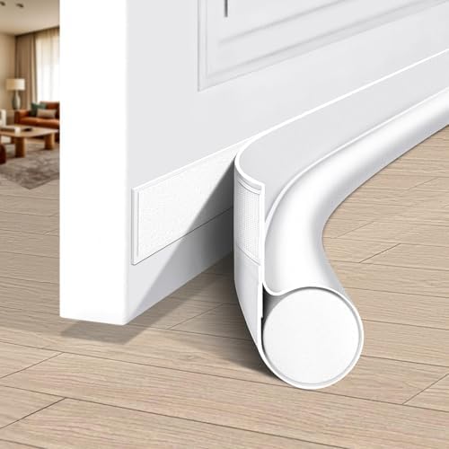 HomeProtect Door Draft Stopper for Bottom of Door White