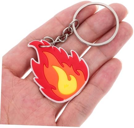 Wakauto 10Pcs Firefighter Keychain Flame Design