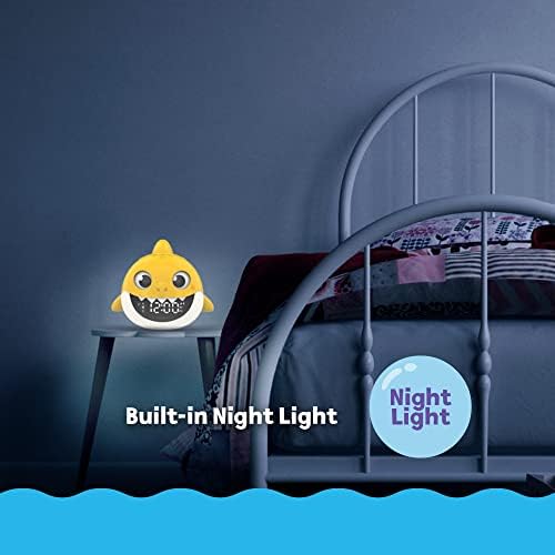 Core Innovations Baby Shark Alarm Clock and Bluetooth Speaker Yellow