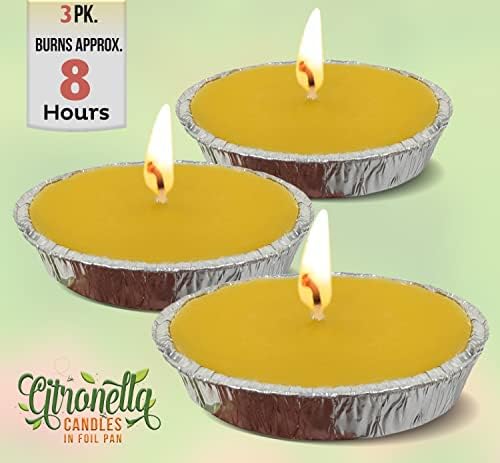 Hyoola Citronella Candles 3 Pack Outdoor Indoor