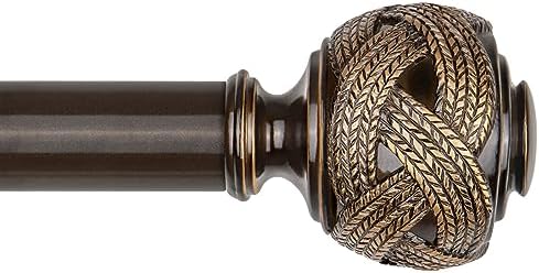 USFOOK Bronze Curtain Rods 32-58 Inches Splicing Design