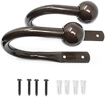 Chicology Classic Ball Finial Curtain Holdbacks Set of 2 Essential Bronze