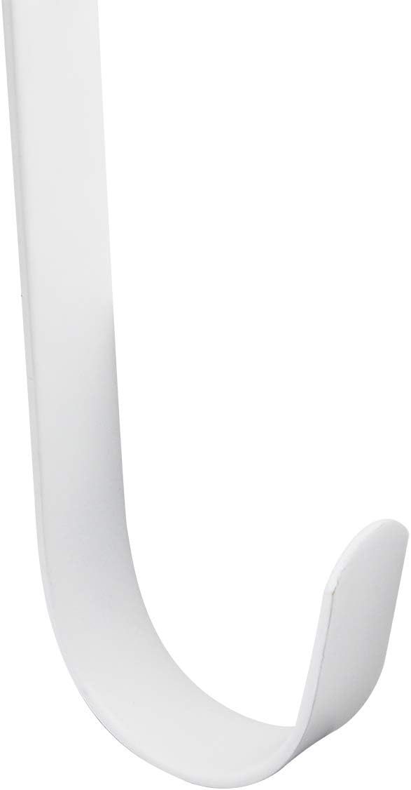 15-inch Double-Sided Wreath Hook for Christmas Durable Metal White