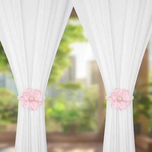 SUQ I OME Lotus Flower Curtain Tiebacks Pink