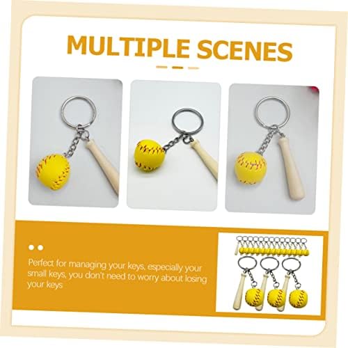 POPETPOP 16pcs Baseball Keychain Set for Boys Girls and Players