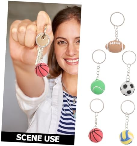 VICASKY 10pcs Sports Ball Keychains Set
