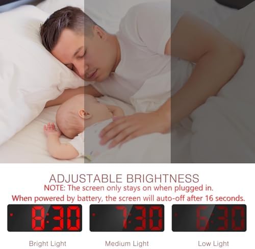 LOFICOPER 65 Inch LED Alarm Clock with USB Port