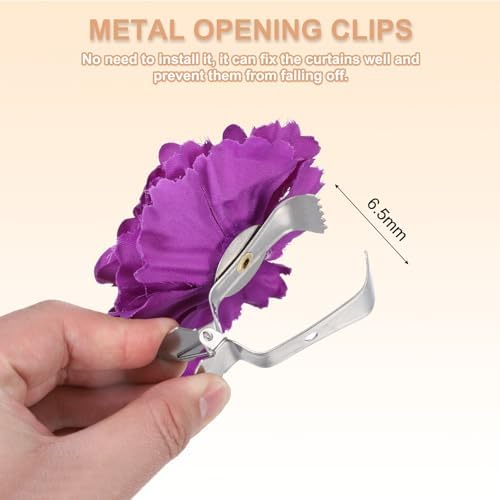 PATIKIL Dark Purple Flower Curtain Tiebacks 2Pcs