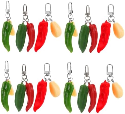 SOIMISS Chili Keychain with Pepper and Garlic Design