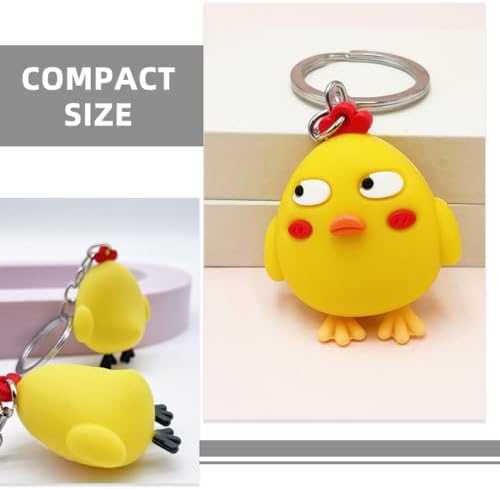 LOGOFUN 16PCS Funny Chicken Keychains for Bag Backpack Birthday Party Favors