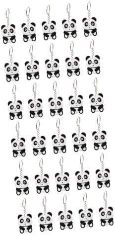 NUOBESTY 60pcs Cartoon Panda Keychain Set