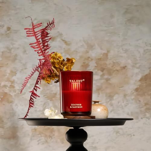TALENT CANDLES Jar Candles with Leather and Saffron Scent