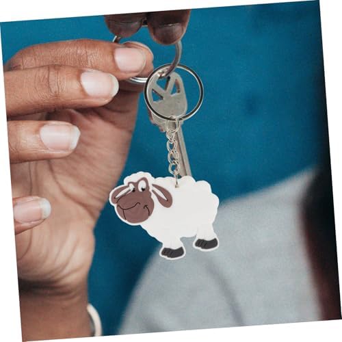 60 Pcs Cute Sheep Keychain Pendant Key Ring