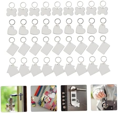 36Pcs Sublimation Blank Keychain Kit for Custom Keychains