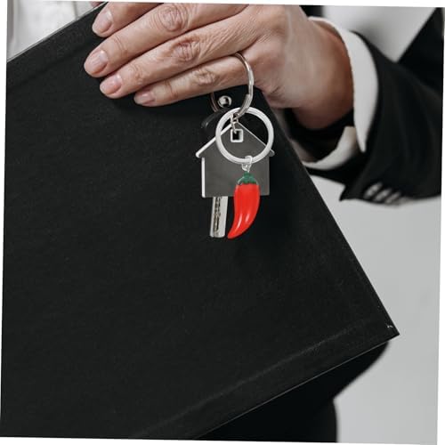 5PCS Simulation Chili Pepper Keychain Set for Backpack and Car Keys
