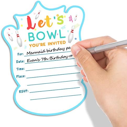Yangmics Direct 30 Bowling Birthday Invitations with Envelopes