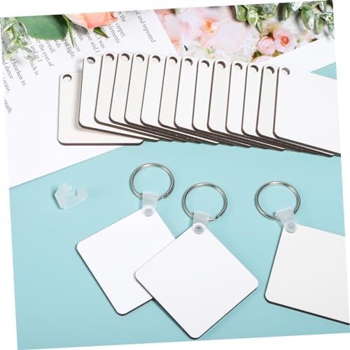 Gadpiparty 40pcs Acrylic Keychain Blanks for Sublimation and DIY Keychains