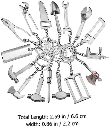 20Pcs Creative Tool Keychain DIY Decor Set