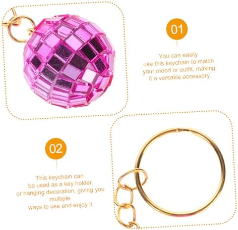 Small Disco Ball Keychain for Car Decoration