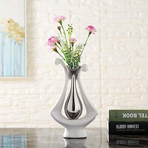 Anding Silver White Ceramic Vase Decorative Sculpture