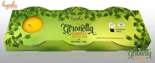 Hyoola Citronella Candles 3 Pack Outdoor Indoor