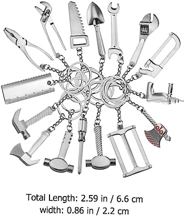 20pcs Creative Tool Keychain Pendants for Bags and Cars