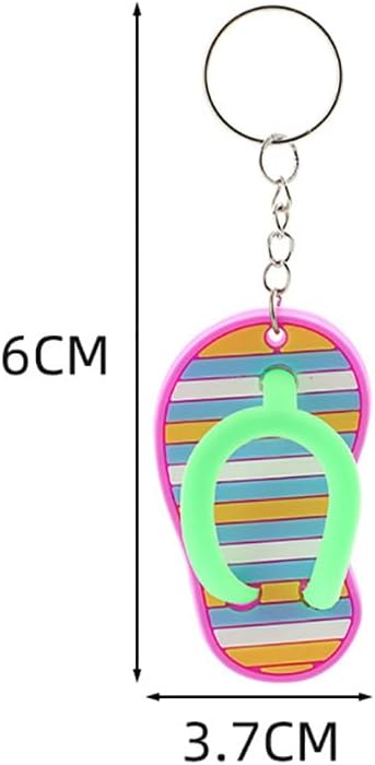 Flip Flop Keychains Summer Beach Party Favors 8pcs Set