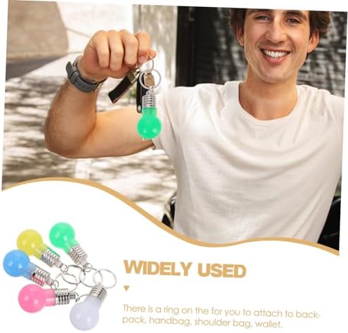 LED Bulb Key Chain with Light and Sound for Bags and Backpacks