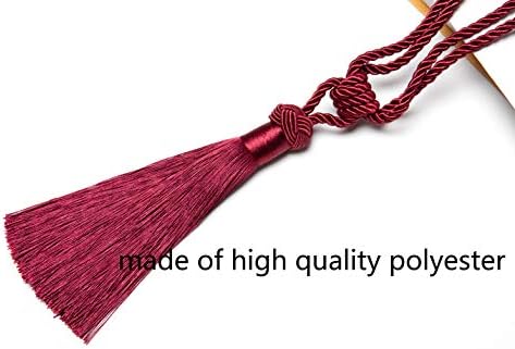 BEL AVENIR Curtain Tiebacks 2 Pack Red Tassels Holdbacks