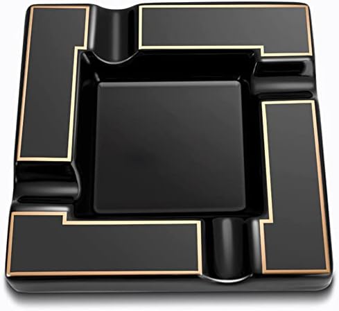 Seliau Large Ceramic Cigar Ashtray Black
