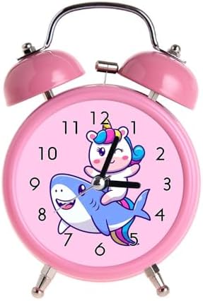 HKYFC Childrens Retro Alarm Clock with Night Light