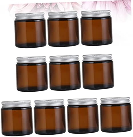VILLFUL 10pcs Scented Candle Jar Lid Glass Perfume Bottle Aroma Container