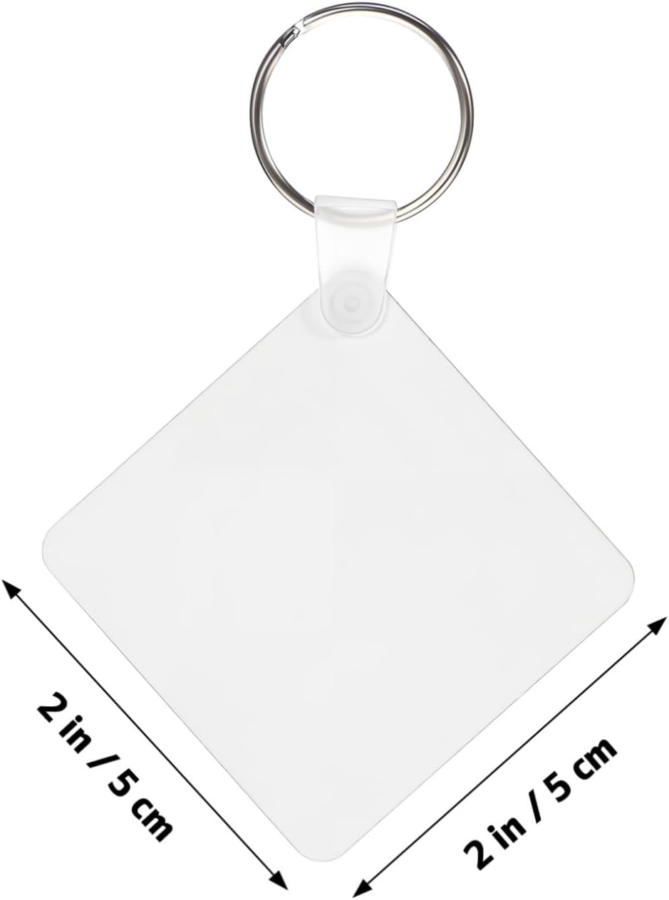 Gadpiparty 40pcs Acrylic Keychain Blanks for Sublimation and DIY Keychains