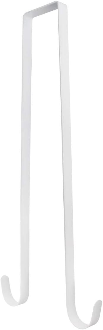 15-inch Double-Sided Wreath Hook for Christmas Durable Metal White